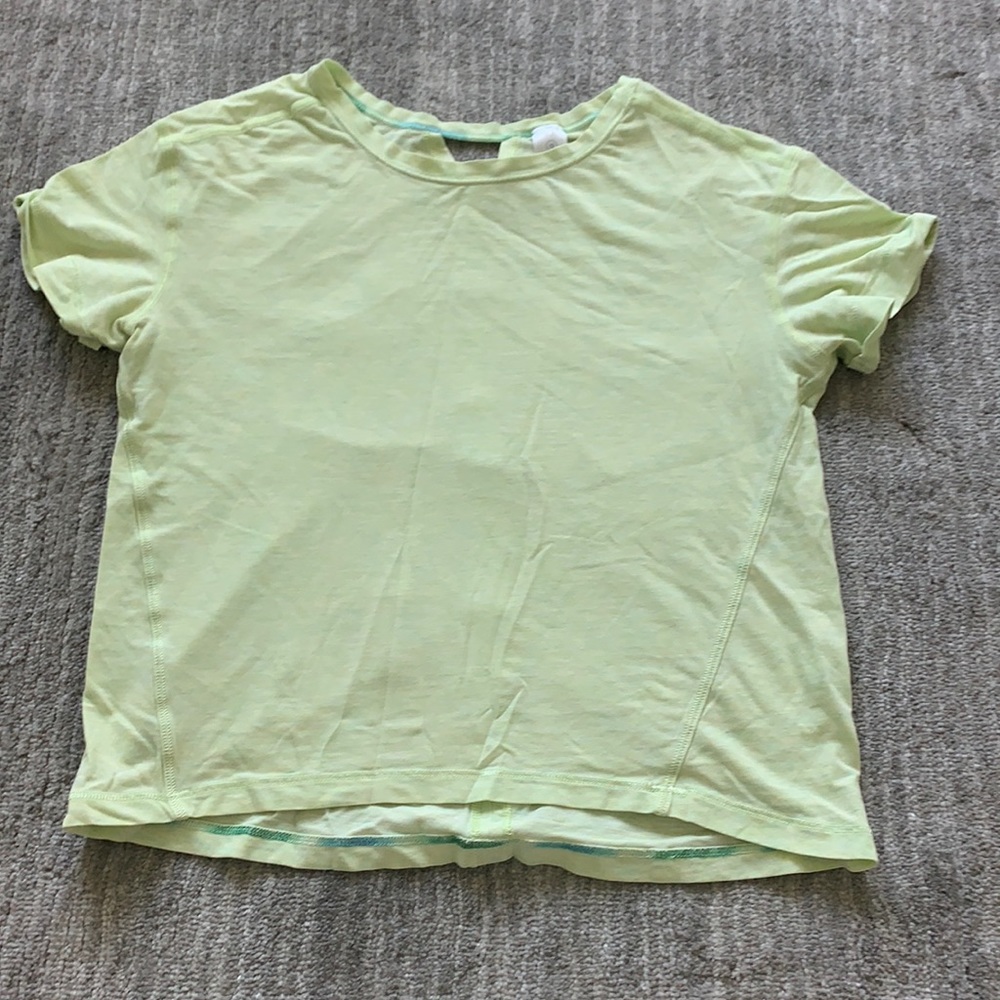 Lime cropped ivivva workout top